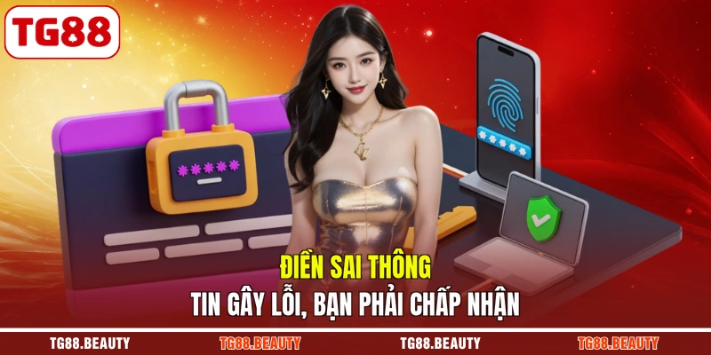Điền sai thông tin gây lỗi, bạn phải chấp nhận